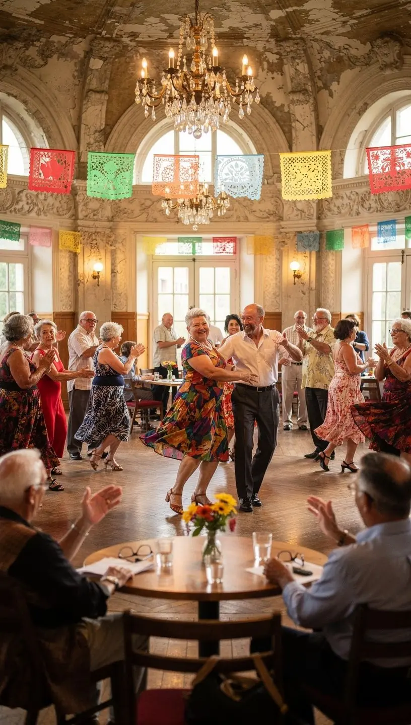 Retirees engaging in bachata and salsa for foststoke.org.