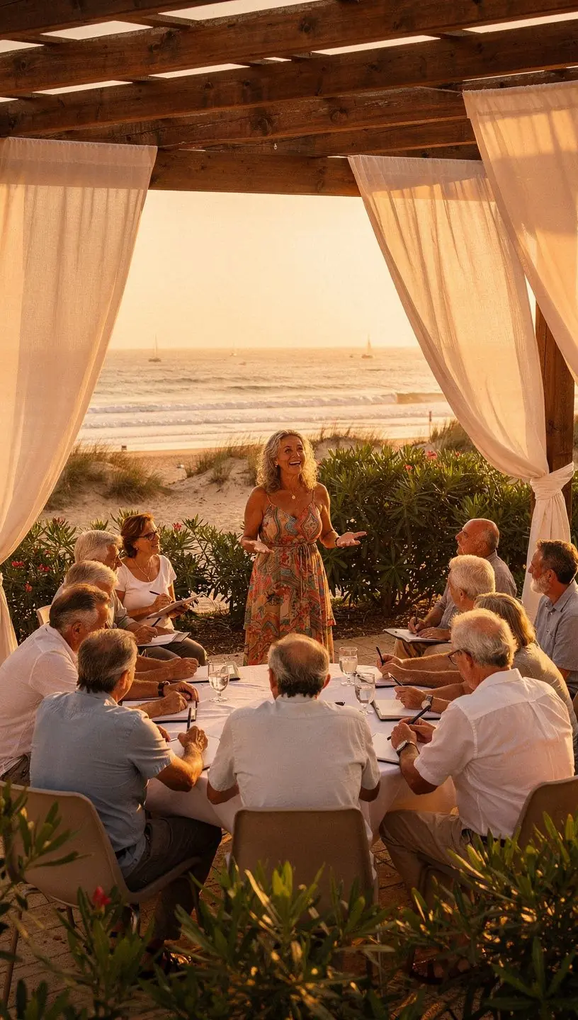 Retirees enjoying dance in a supportive environment